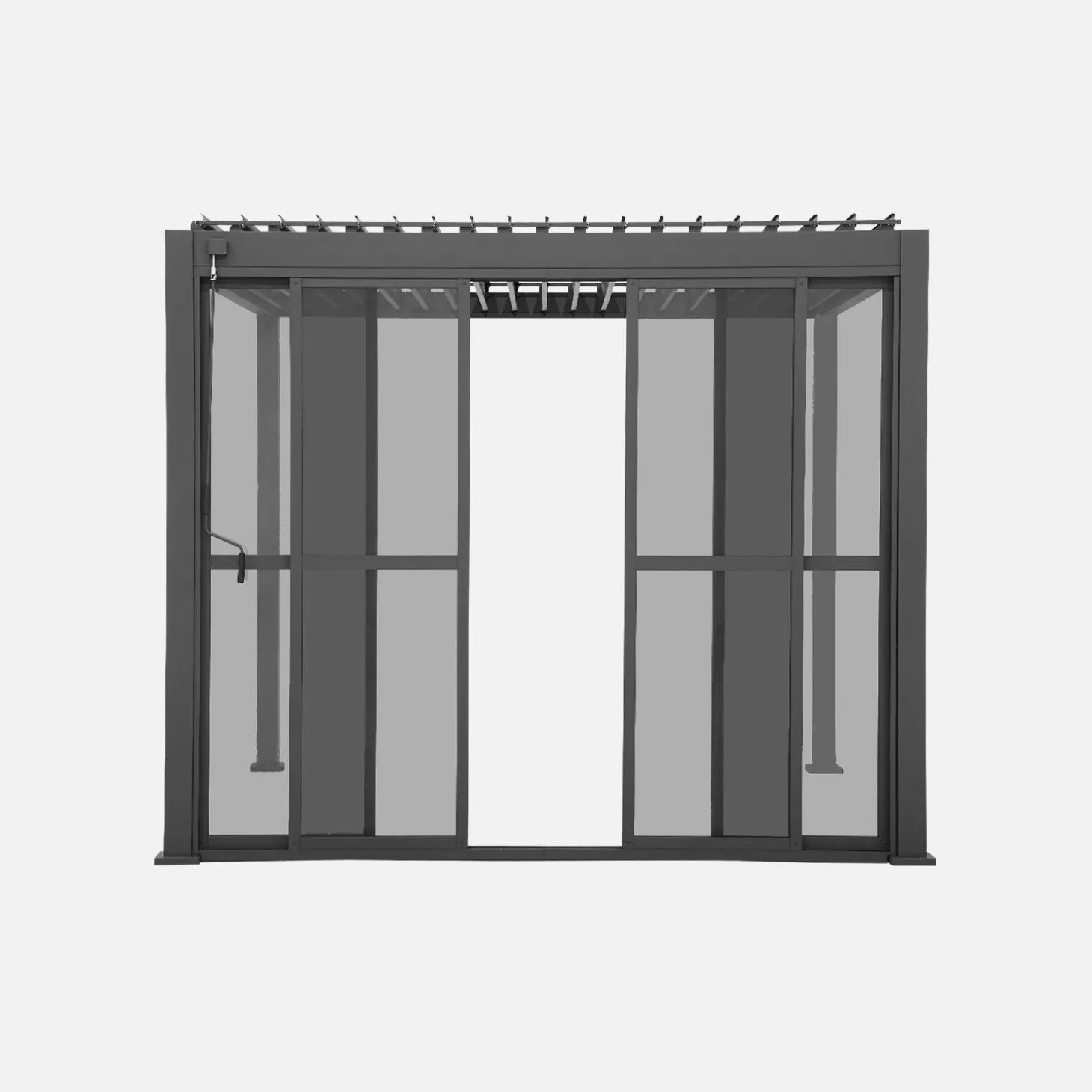 Puerta corredera para pérgola de 3m