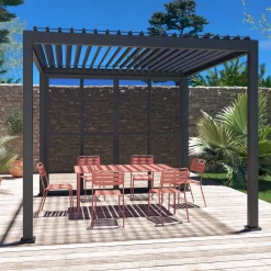 Puerta corredera para pérgola de 3m