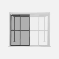 Puerta corredera para pérgola de 3m