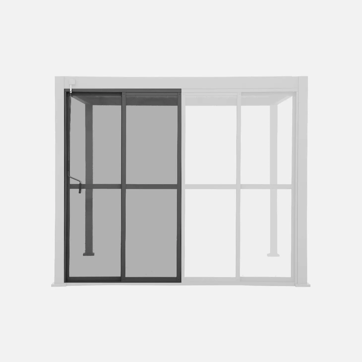 Puerta corredera para pérgola de 3m