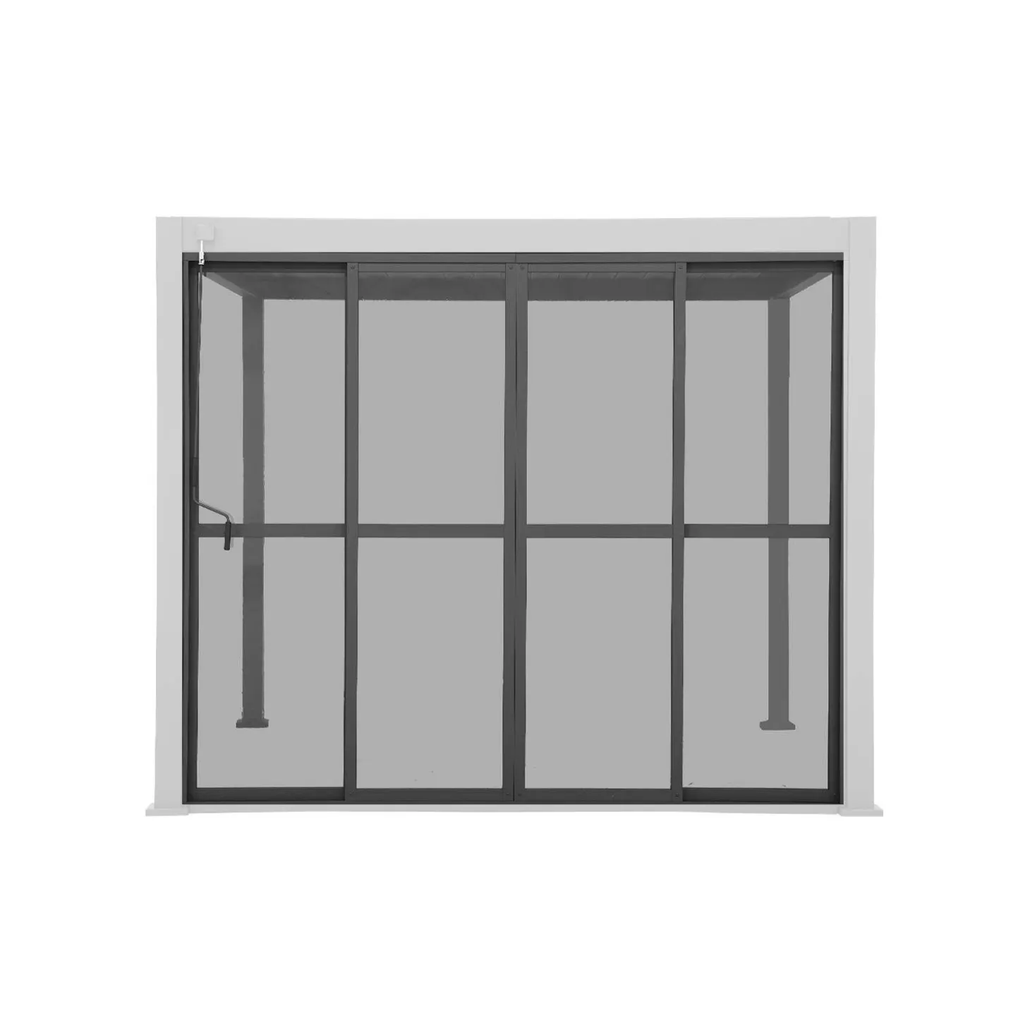 Puerta corredera para pérgola de 3m