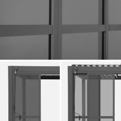 Puerta corredera para pérgola de 3m