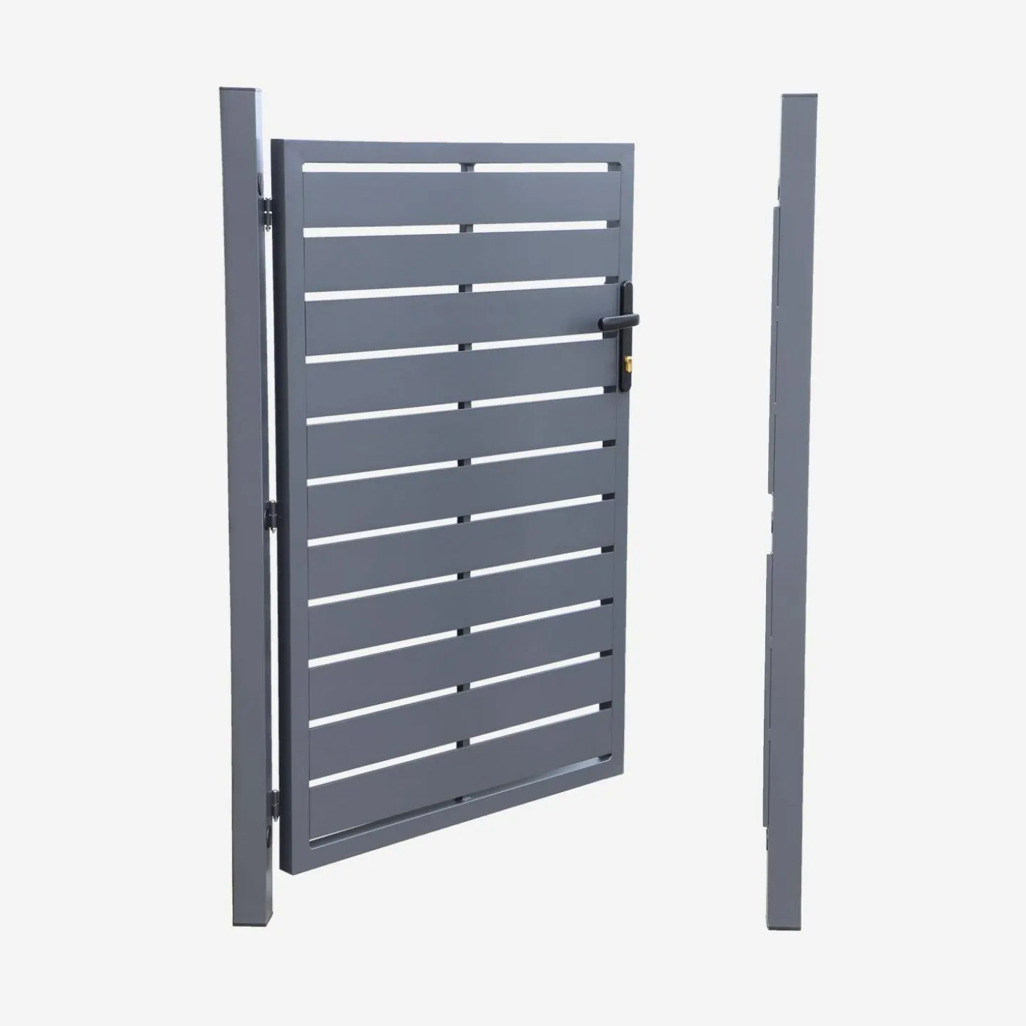 Puerta de jardín de aluminio con cerradura y manija