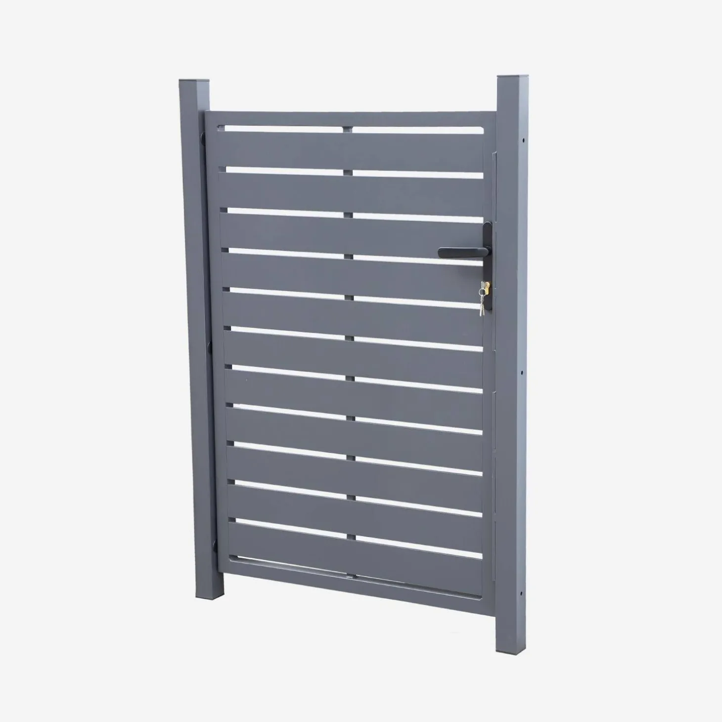 Puerta de jardín de aluminio con cerradura y manija