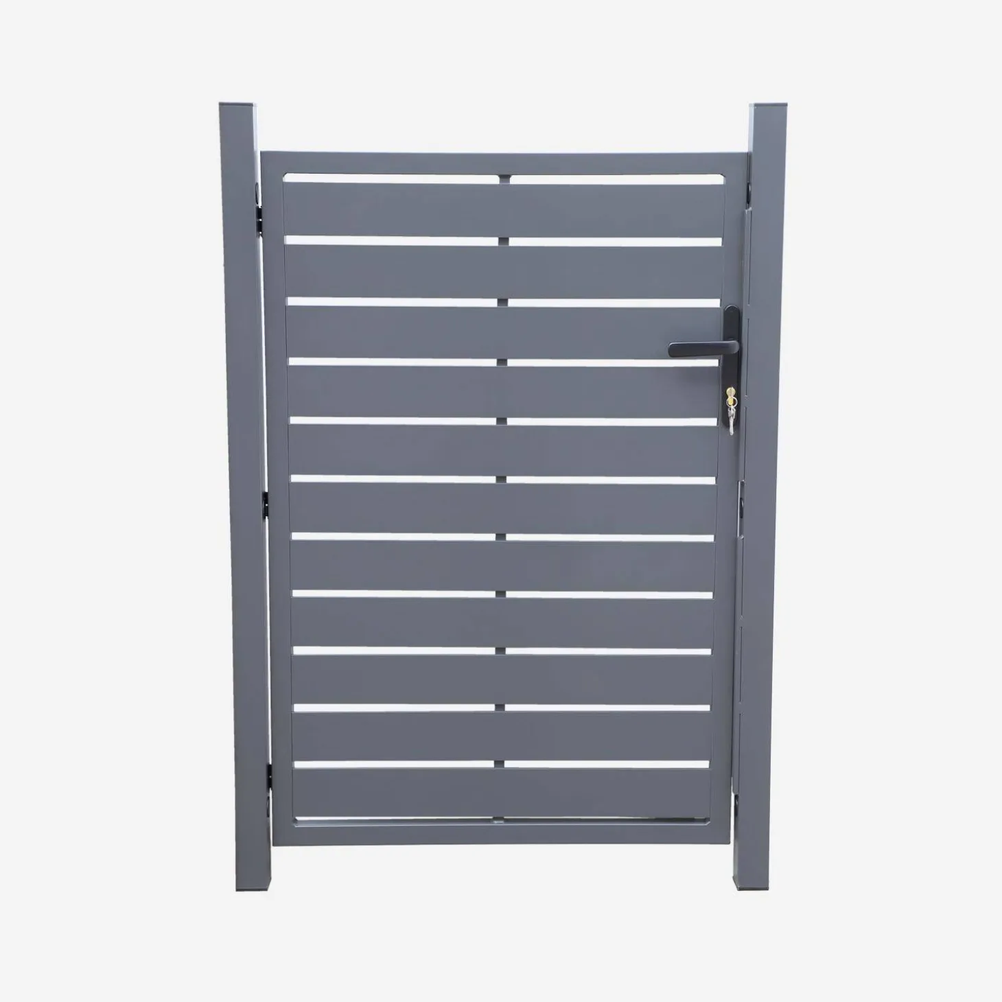 Puerta de jardín de aluminio con cerradura y manija
