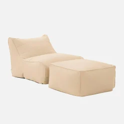 Puff con reposapiés de exterior en olefina