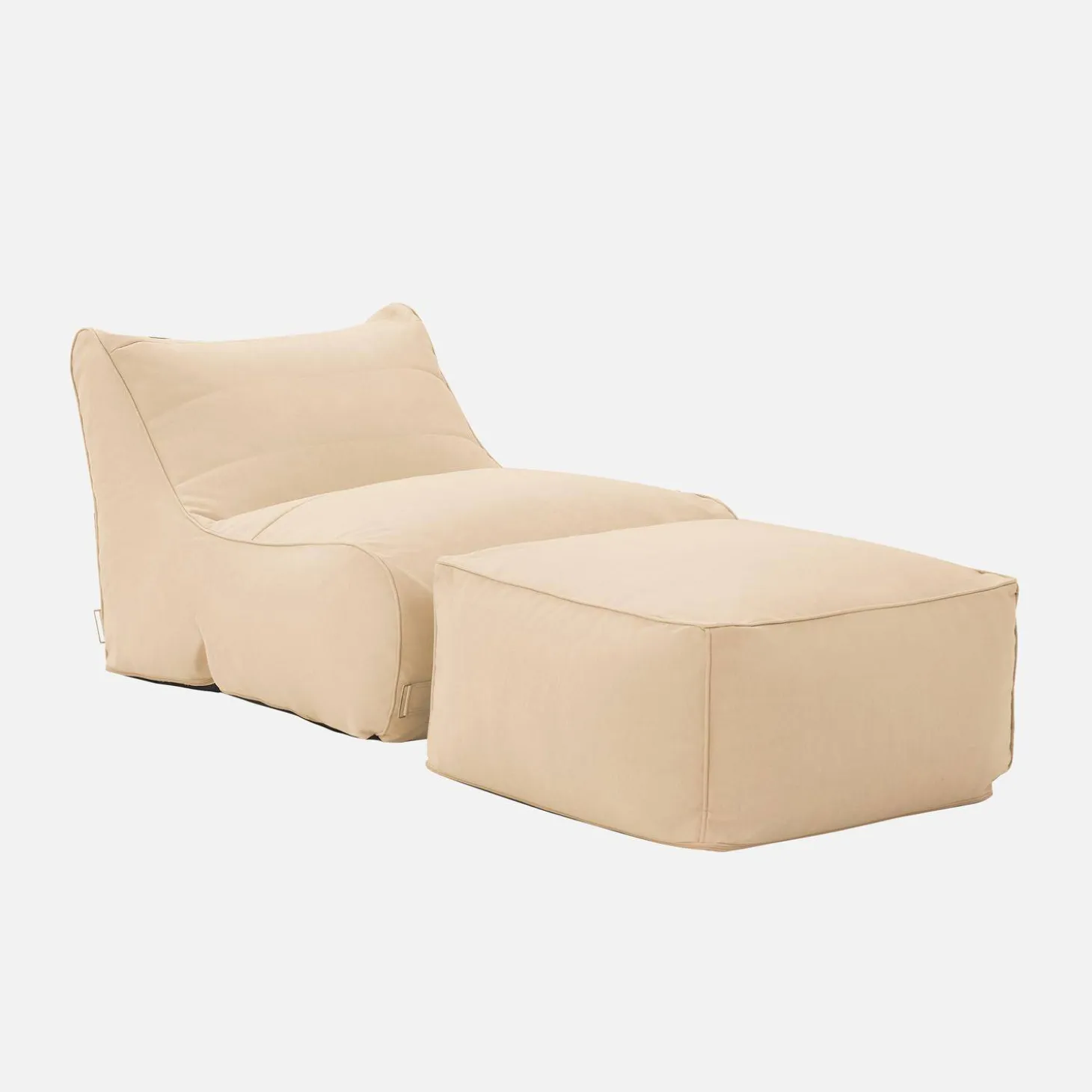 Puff con reposapiés de exterior en olefina
