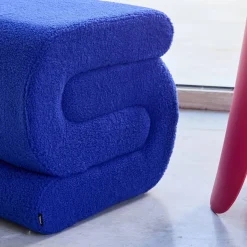 Puff de diseño en borreguito