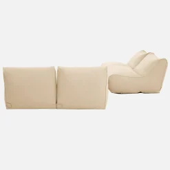 Puff de exterior en olefina, set de 4