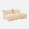Puff de exterior en olefina, set de 2