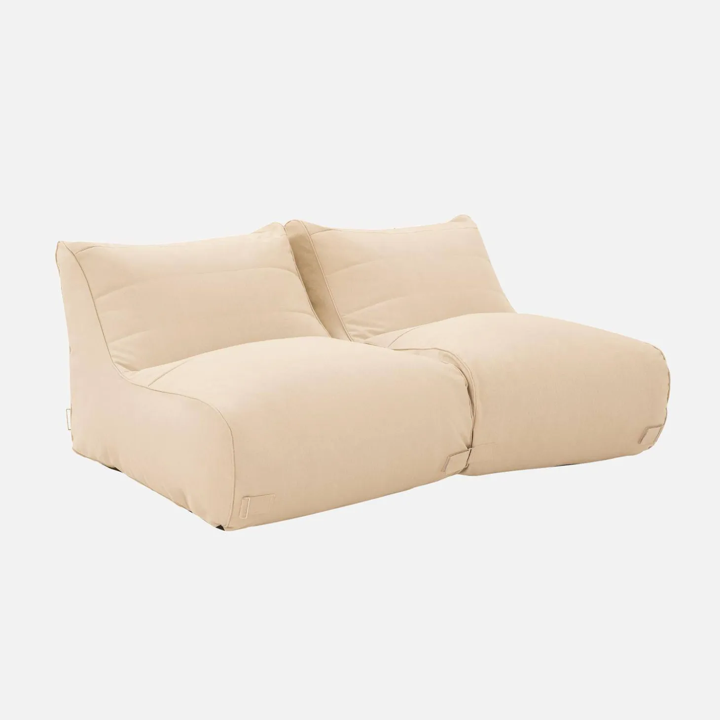 Puff de exterior en olefina, set de 2