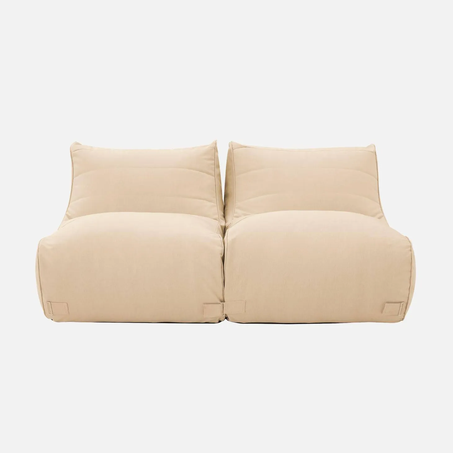 Puff de exterior en olefina, set de 2
