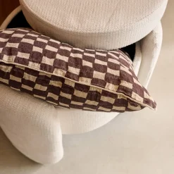 Puff de tela con almacenaje contemporáneo