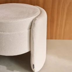 Puff de tela con almacenaje contemporáneo