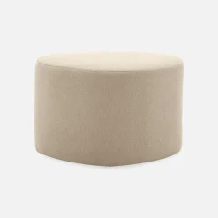Puff de tela con forma de guijarro