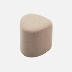 Puff de tela con forma de guijarro