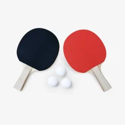 Raqueta de ping pong con 3 pelotas, set de 2