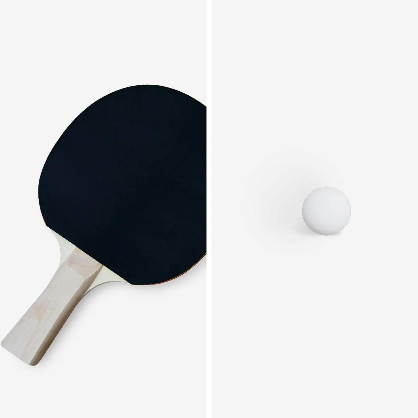 Raqueta de ping pong con 3 pelotas, set de 2