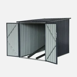 Refugio para bicicletas de acero galvanizado con kit de anclaje, 2 bicicletas