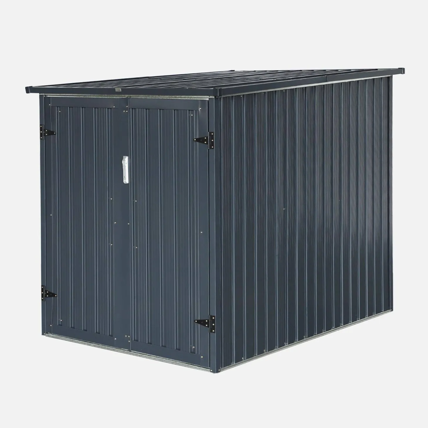 Refugio para bicicletas de acero galvanizado con kit de anclaje, 2 bicicletas