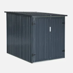 Refugio para bicicletas de acero galvanizado con kit de anclaje, 2 bicicletas