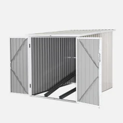 Refugio para bicicletas de acero galvanizado con kit de anclaje, 2 bicicletas