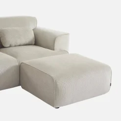 Reposapiés para sofá Wallas terciopelo de pana fina, 2 plazas