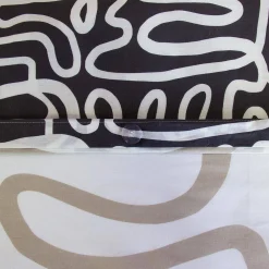 Ropa de cama de algodón reversible con diseño gráfico, 2 plazas