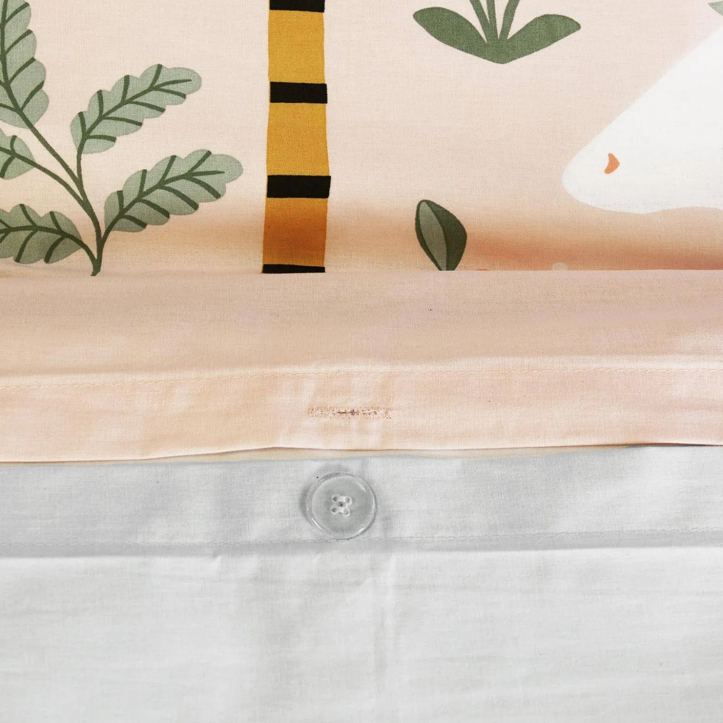Ropa de cama de algodón reversible estampado unicornio/bailarina, 1 plaza