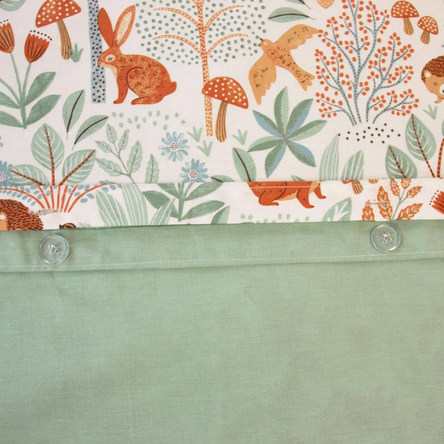 Ropa de cama de algodón reversible impreso otoño, 1 plaza