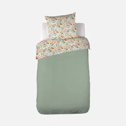 Ropa de cama de algodón reversible impreso otoño, 1 plaza