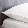 Ropa de cama de microfibra lavada color blanco, 2 plazas