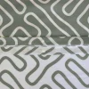 Ropa de cama de microfibra reversibles con estampado de laberinto gris, 2 plazas