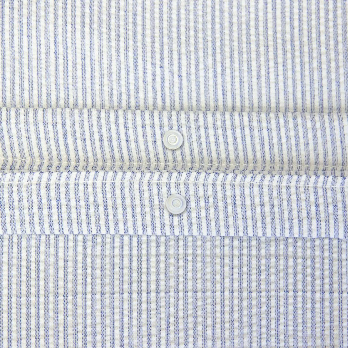 Ropa de cama de microfibra con rayas azules, 2 plazas