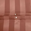 Ropa de cama de poliéster efecto satén con finas rojo, 2 plazas