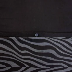 Ropa de cama de poliéster reversible estampado cebra, 2 plazas