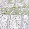 Ropa de cama reversible con estampado vegetal, 2 plazas