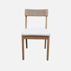 Set de 2 sillas de jardín de acacia y cuerda