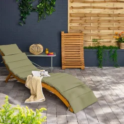 Set de 2 tumbonas de madera de acacia