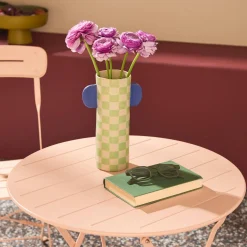 Set de jardín bistró plegable de mesa redonda de acero con 2 sillas
