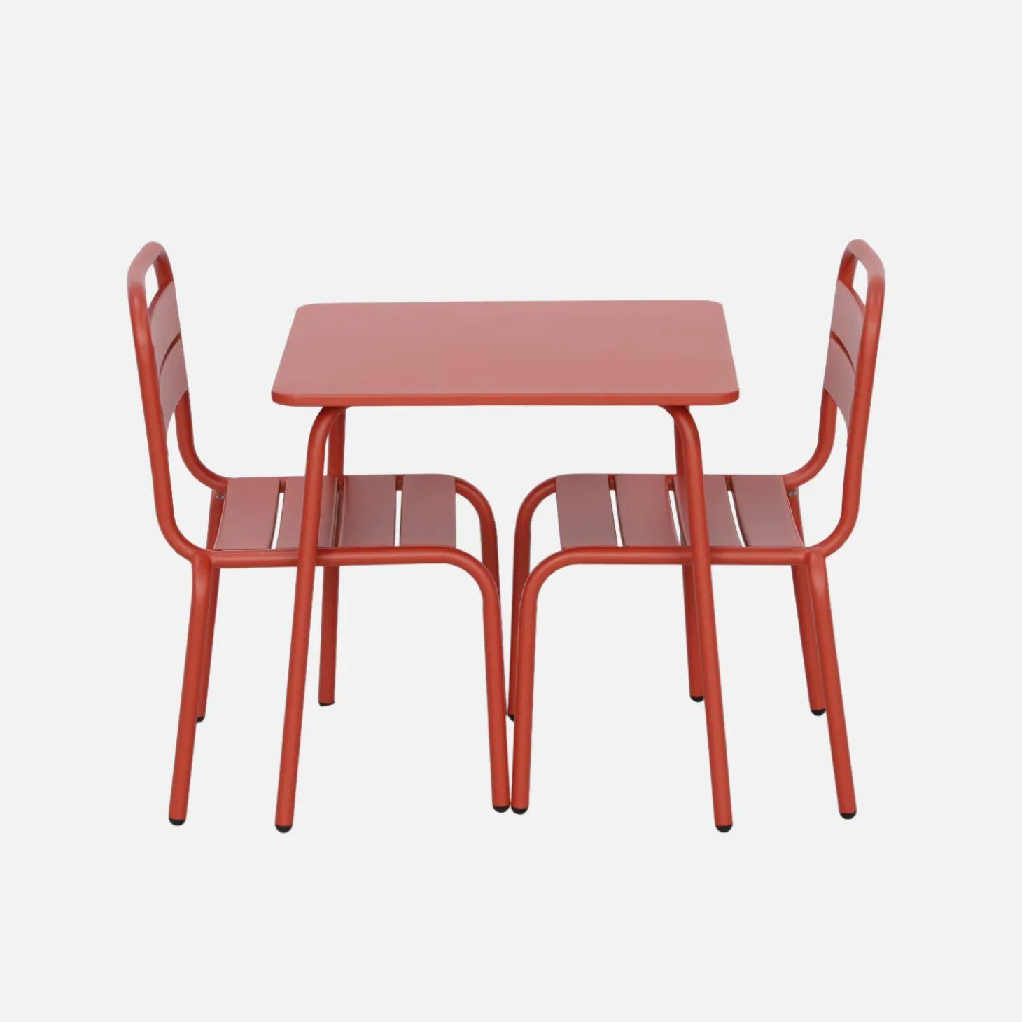 Set infantil de mesa y silla de metal con 2 sillas