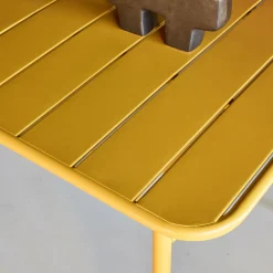 Set mesa de jardín bistró de acero con 4 sillas, 120cm