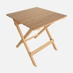 Set mesa de jardín bistró infantil de madera de acacia con 2 sillas