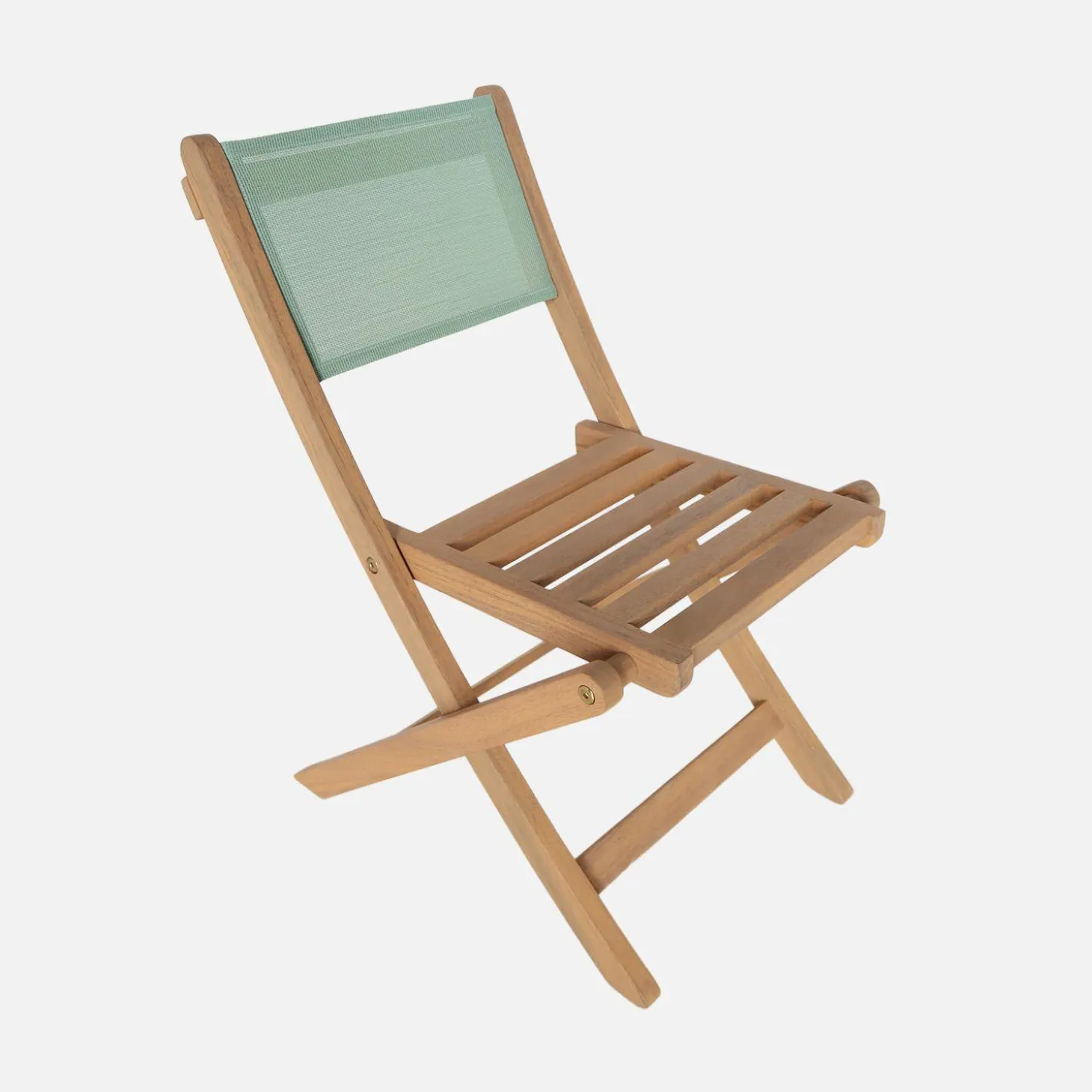 Set mesa de jardín bistró infantil de madera de acacia con 2 sillas