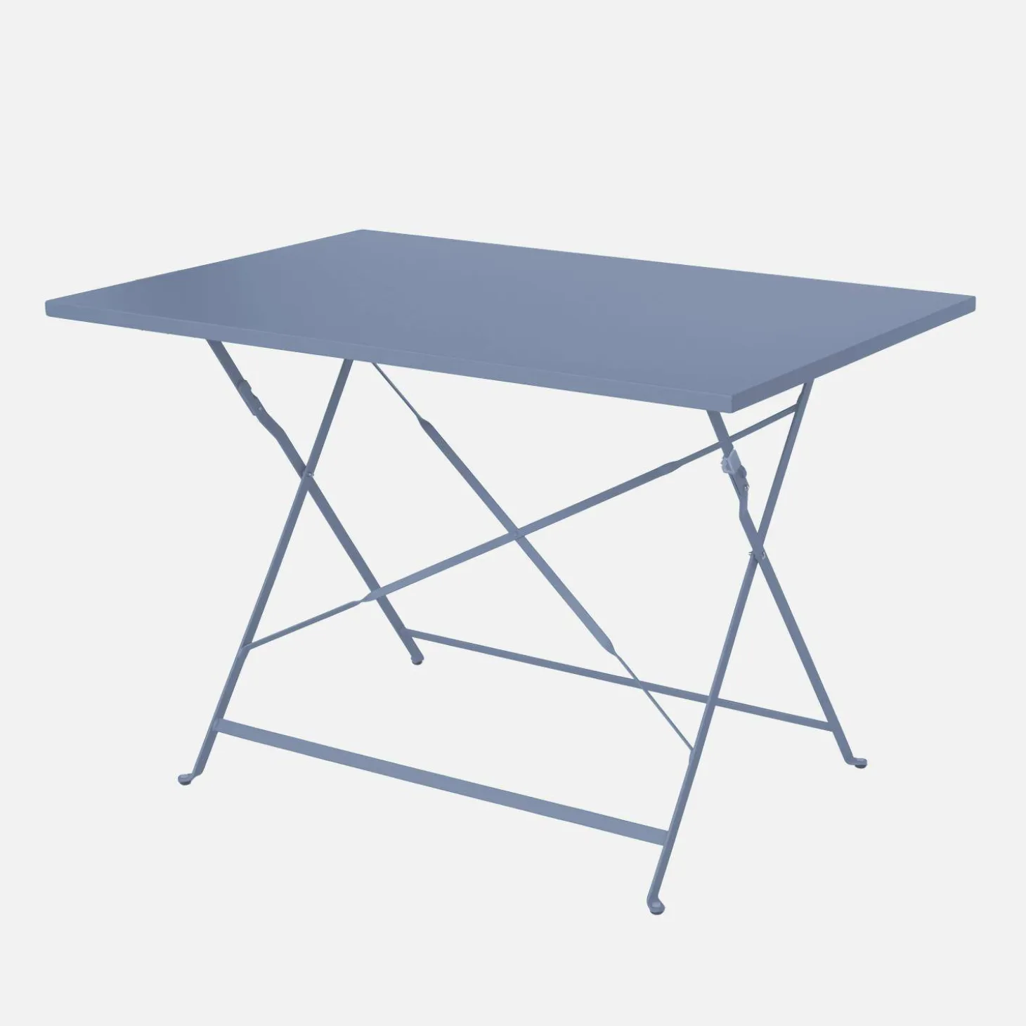 Set mesa de jardín bistró plegable de acero con 4 sillas, 110cm
