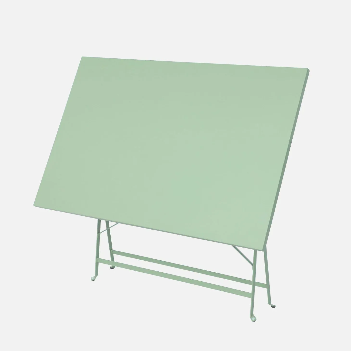 Set mesa de jardín bistró plegable de acero con 4 sillas, 110cm