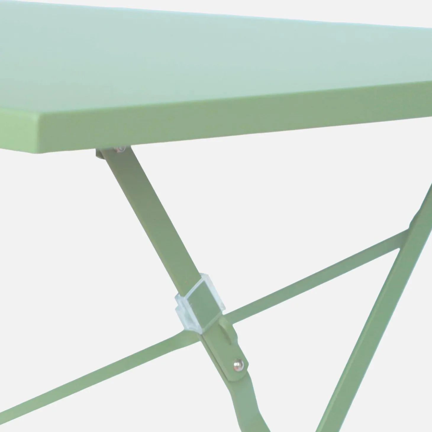 Set mesa de jardín bistró plegable de acero con 4 sillas, 110cm