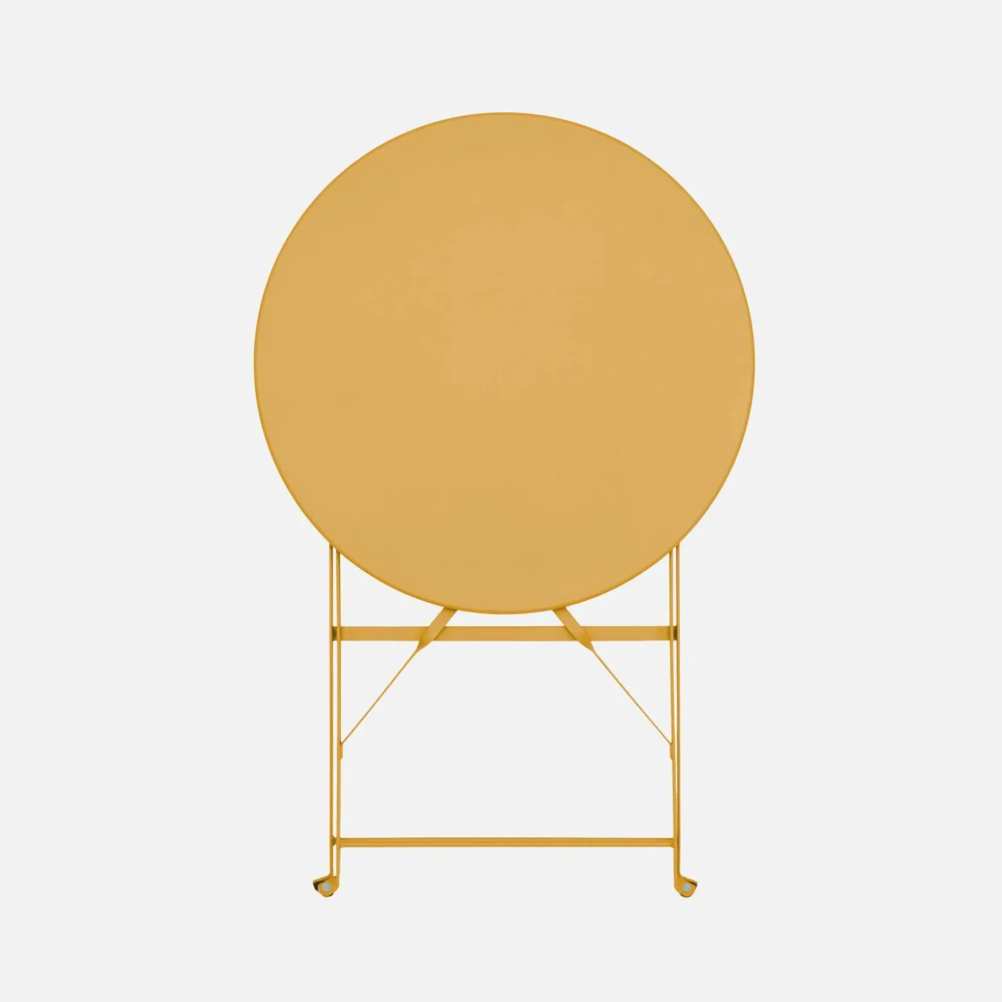 Set mesa de jardín bistró plegable de acero con 2 sillas, ø60cm