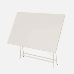 Set mesa de jardín bistró plegable de acero con 4 sillas, 110cm