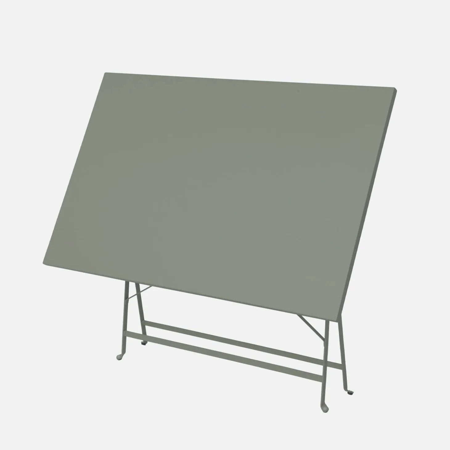 Set mesa de jardín bistró plegable de acero con 4 sillas, 110cm